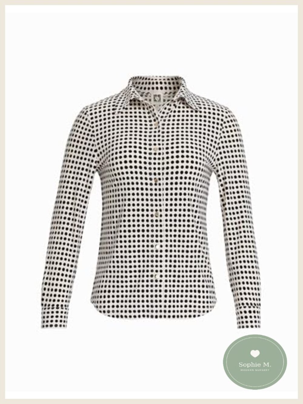 Long Sleeve Gingham Button Down Shirt Wrinkle Resistant Polyester Blend
